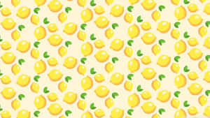 Boho Lemon Pattern Yellow Canvas Laptop Wallpaper