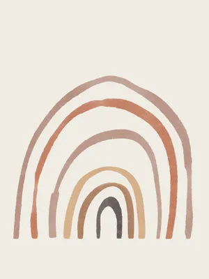 Boho Rainbow Uneven Lines Wallpaper