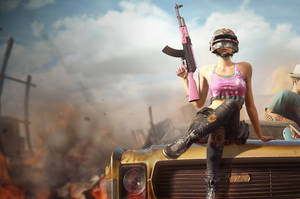 Bold And Fearless – Thrilling Action With Pubg Lite Character Wallpaper