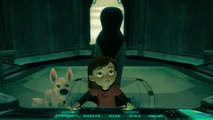 Bolt & Penny In Control Room Wallpaper