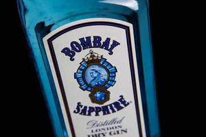 Bombay Sapphire In Black Wallpaper