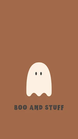 Boo And Stuff On Brown Background Wallpaper