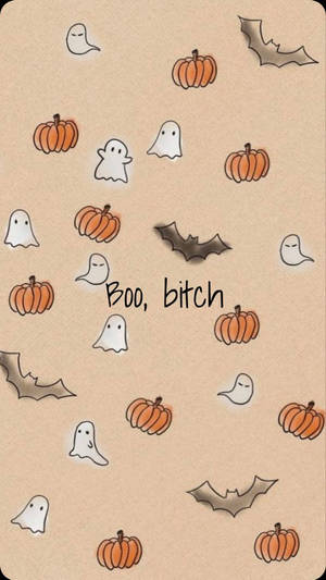 Boo Bitch Cute Halloween Iphone Wallpaper