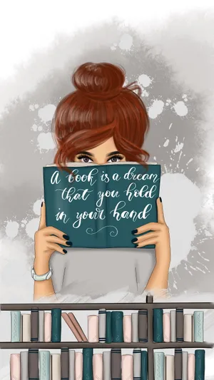 Books Iphone Girl Looking Front Wallpaper
