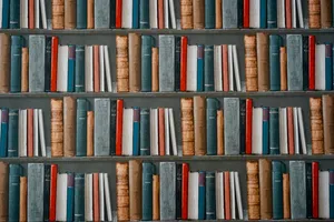 Books On Shelf Art Wallpaper