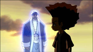 Boondocks Huey With Ghostface Killah Wallpaper