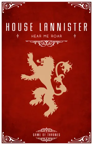 Bordered House Lannister Wallpaper