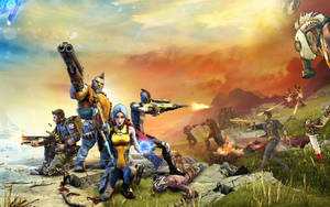 Borderlands 2 Gaming Battle Scene Wallpaper