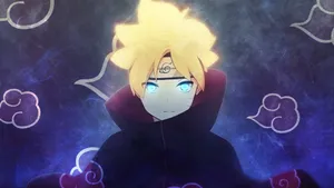Boruto Uzumaki With Akatsuki Emblem Wallpaper