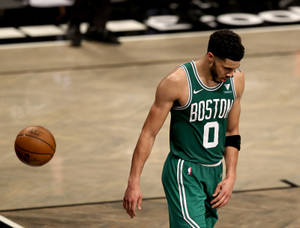 Boston Celtics Jayson Tatum Number 0 Wallpaper