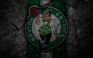 Boston Celtics Logo In Concrete Wallpaper