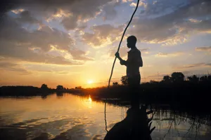 Botswana Mokoro Ride Wallpaper