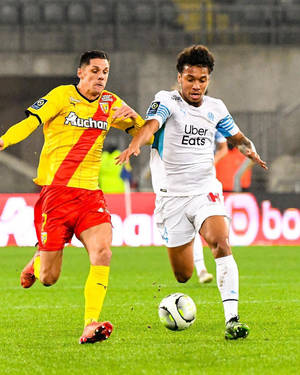 Boubacar Kamara With Football Player Wallpaper