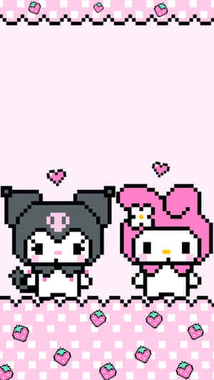 Bouncy And Vibrant Kuromi Wallpaper On Your Iphone Wallpaper