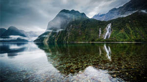 Bowen Falls New Zealand Wallpaper