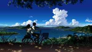 Boy And Girl Anime Scenery Wallpaper