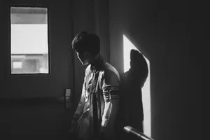 Boy In Black And White Wallpaper