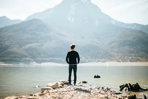 Boy In The Lake Wallpaper