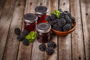 Boysenberry Jam Glass Jar Wallpaper