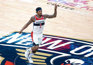 Bradley Beal Raised Hand In Court Wallpaper