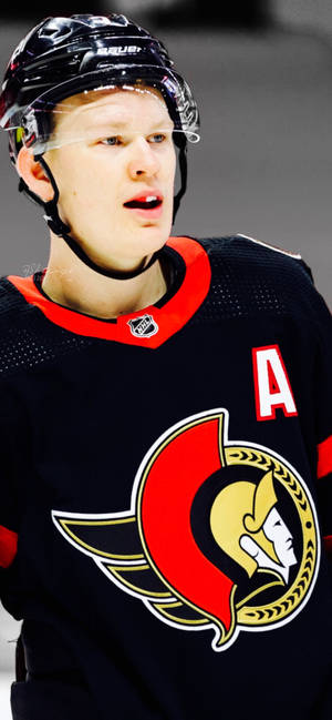 Brady Tkachuk Black Ottawa Senators Wallpaper