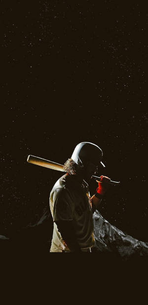 Brandon Crawford In The Dark Minimalist Wallpaper