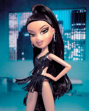 Bratz Aesthetic Super Model In Black Wallpaper