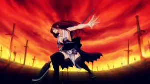 Brave Warrior Erza Scarlet Wallpaper