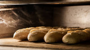 Breads In Oven Wallpaper