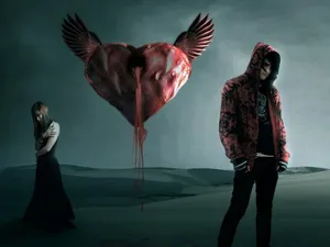 Break Up Bleeding Heart Couple Wallpaper