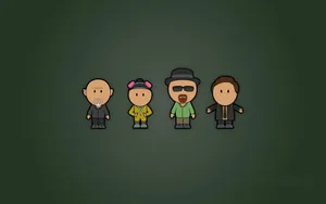 Breaking Bad Mini Cartoon Characters Wallpaper