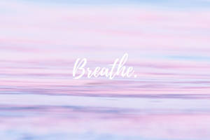 Breathing Text Pastel Pink Wallpaper
