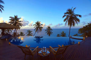 Breathtaking Ocean View From Fregate Island Wallpaper