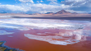 Breathtaking Red Lagoon In South America Wallpaper