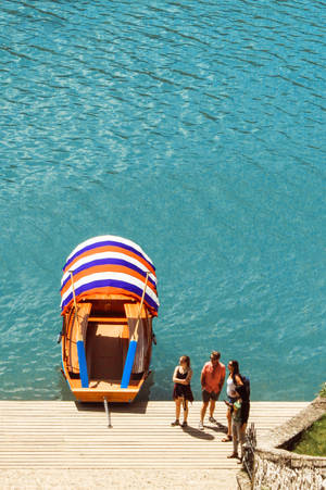 Breathtaking View Of Lake Bled Slovenia Wallpaper