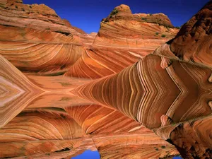 Breathtaking View Of Red Rock Formation, The Wave In Arizona Wallpaper