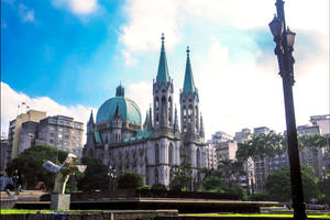 Breathtaking View Of São Paulo Cathedral, Brazil Wallpaper