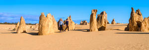 Breathtaking View Of The Pinnacles In Perth. Wallpaper
