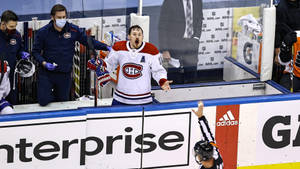 Brendan Gallagher Complaining To A Referee Wallpaper