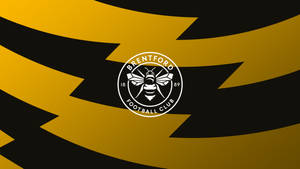 Brentford Fc On Gold And Black Wallpaper