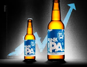 Brewdog Punk Ipa Time And Sales Graph Wallpaper