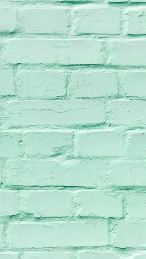 Brick Wall Mint Green Iphone Wallpaper