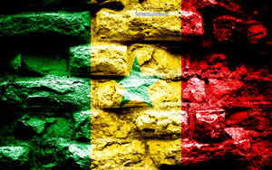 Brick Wall Senegal Flag Wallpaper