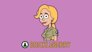 Brickleberry Ethel Purple Wallpaper