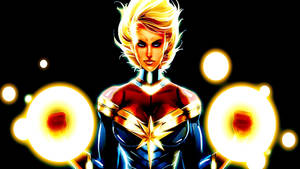 Bright Blast Captain Marvel Wallpaper