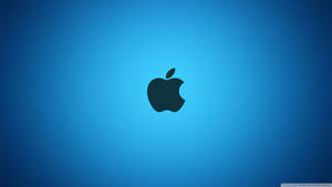 Bright Blue Apple Logo Wallpaper