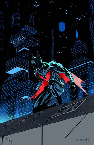 Bright Blue Batman Beyond Wallpaper