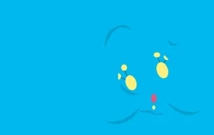 Bright Blue Minimalist Manaphy Wallpaper