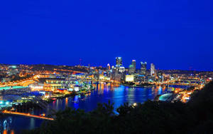 Bright Blue Pittsburgh Wallpaper