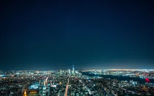 Bright City Lights Night Wallpaper